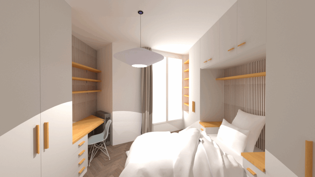 Menuiserie Sur Mesure : Plan chambre Arsene
