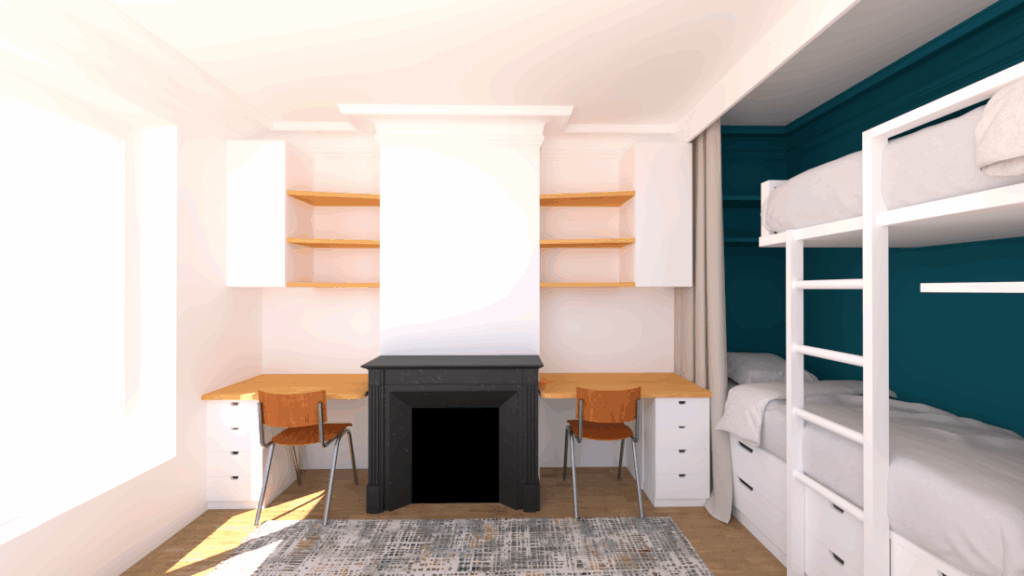 Menuiserie Sur Mesure : Place Bergson - plan chambre enfants
